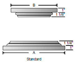 Standard Cap and Base for Square Tapered PVC Column Wrap
