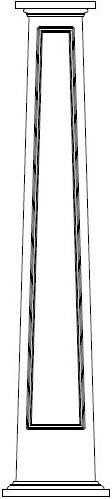 Square, tapered craftsman column with raised panels