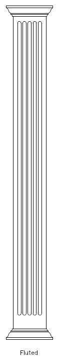 Craftsman Column, Non-Tapered, Fluted, Crown Cap and Base available from CheapColumn.com 